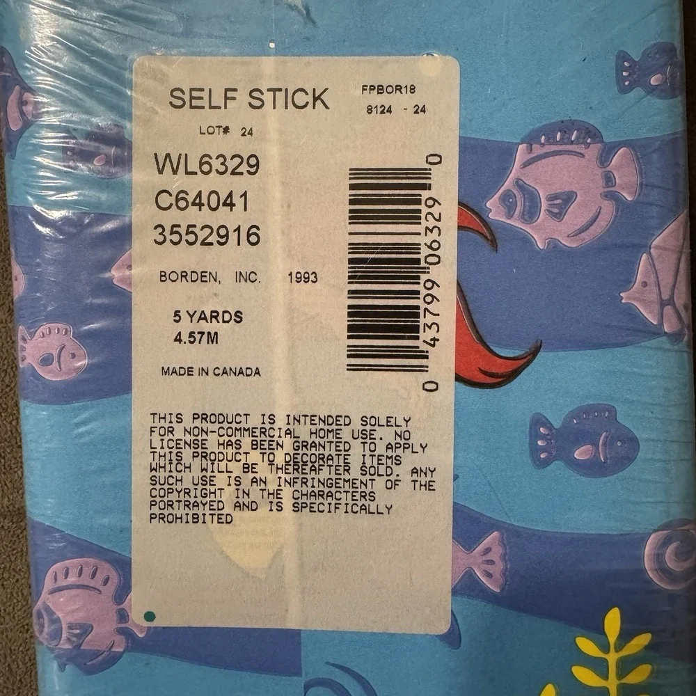 Vintage Little Mermaid Ariel WallPaper‎ Border 8.5 ft. Disney Kid Bedroom Decor